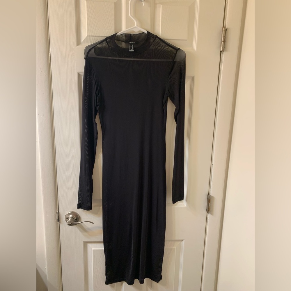 Black mesh dress